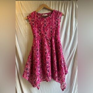 Xhilaration Pink Geometric Kids Dress